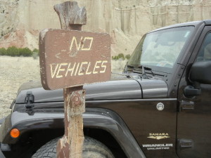 No, I didn't go off-road here. There are plenty of places where it's permitted. 