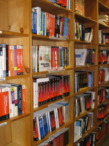 There are miles of bookshelves like this in Powell's "City of Books."